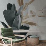 Wall murals Foliage in gentle muted tones.