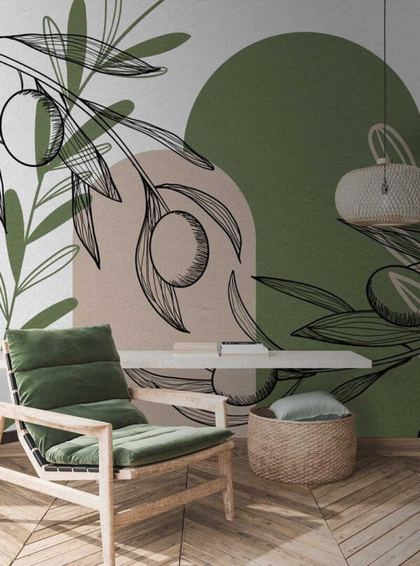 Wall murals Wall murals Drawing of a plant (SKU: u71305)