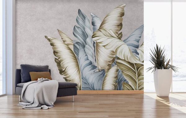 Wall murals Nature-inspired leaf design elements Wall murals Nature-inspired leaf design elements