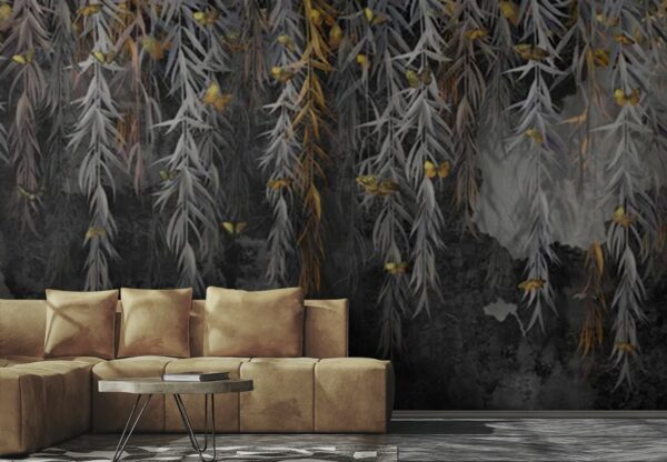 Wall murals Whispers of nature in muted tones Wall murals Whispers of nature in muted tones