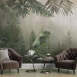 Wall murals Painting of a forest