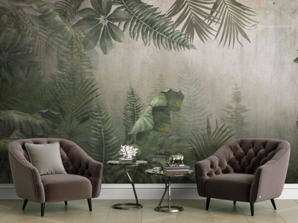 Wall murals Painting of a forest Wall murals Painting of a forest