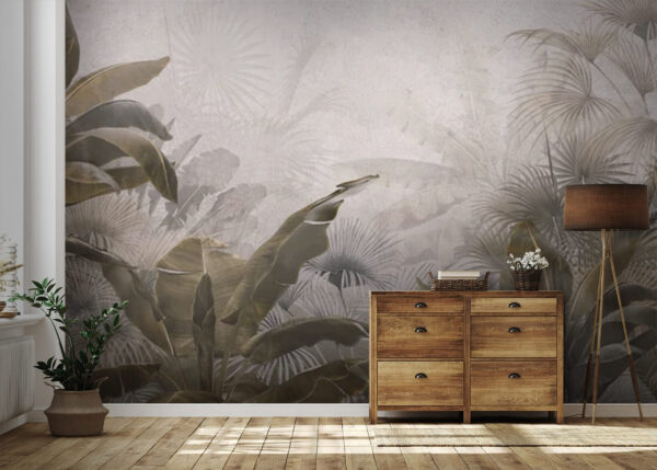 Wall murals Mystical tropical foliage landscape Wall murals Mystical tropical foliage landscape
