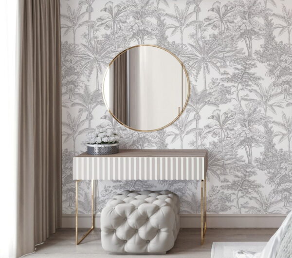 Wall murals Pattern of palm trees Wall murals Pattern of palm trees