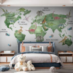 Wall murals Cartoon of a dinosaur