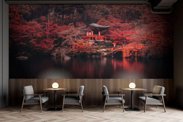 Body of water with rocks and trees Wall murals Body of water with rocks and trees