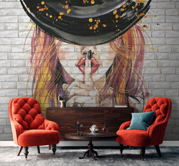 Black and yellow paint Wall murals Black and yellow paint