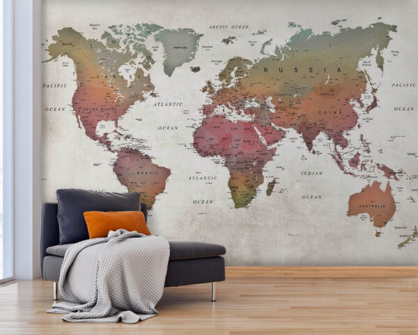 Map of australia with black text Wall murals Map of australia with black text