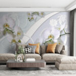 Wall murals Delicate orchids in soft hues
