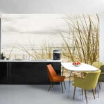 Wall murals Sand dunes and ocean waves.