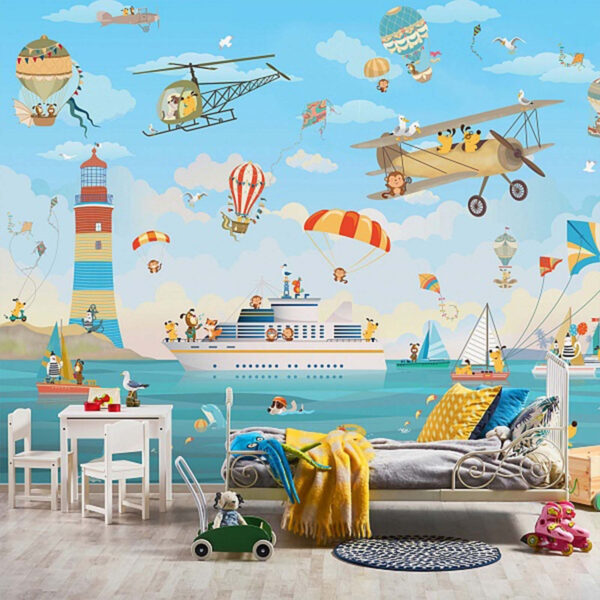 Monkey holding a parachute Wall murals Monkey holding a parachute