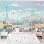 Wall murals Hot air balloon in the sky