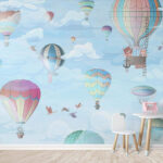 Wall murals Pattern of hot air balloons