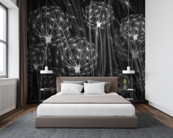 Wall murals Delicate seeds dancing in the breeze Wall murals Delicate seeds dancing in the breeze