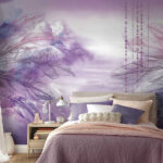 Wall murals Drawing of feathers in the sky