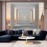 Wall murals Tall building with many windows