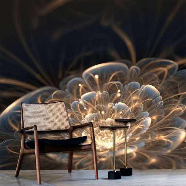 Radiant fractal flower in bloom Wall murals Radiant fractal flower in bloom