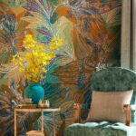 Wall murals Floral elegance in earthy tones
