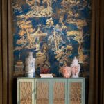 Wall murals Intricate patterns on deep blue canvas