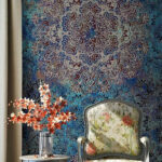 Wall murals Blue and white pattern