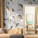 Wall murals Horse with flowers in its hair