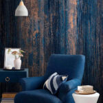Wall murals Textured blue and bronze pattern.