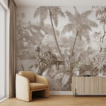 Wall murals Drawing of a zebra