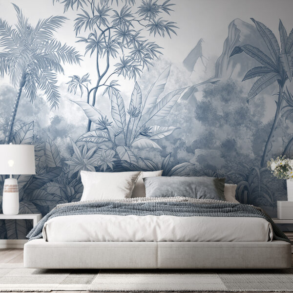 Wall murals Drawing of a forest