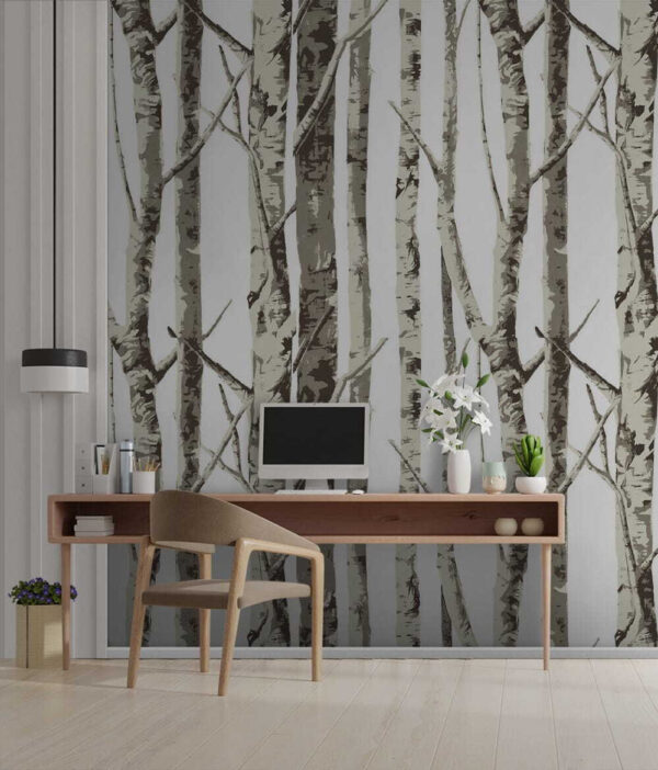 Forest wallpaper pattern with trees Wall murals Forest wallpaper pattern with trees