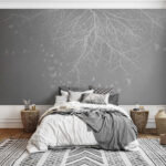 Wall murals White butterfly on a white surface