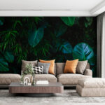 Wall murals Group of green leaves