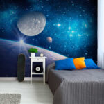 Wall murals Bright sun in the sky
