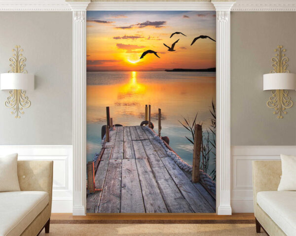 Group of birds flying in the sky Wall murals Group of birds flying in the sky