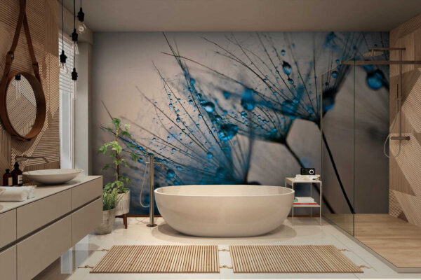 Wall murals Wall murals Raindrops on delicate dandelion seeds. (SKU: u57557)