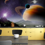 Wall murals Planets and stars in space
