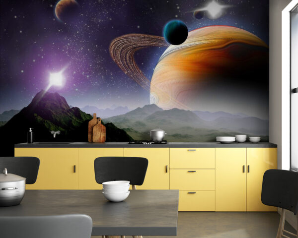 Wall murals Planets and stars in space Wall murals Planets and stars in space
