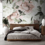 Wall murals Floral elegance with pastel hues.