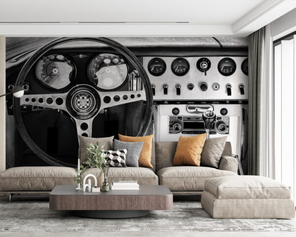 Classic dashboard with detailed controls Wall murals Classic dashboard with detailed controls