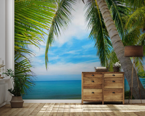 Wall murals Palm trees on a beach Wall murals Palm trees on a beach