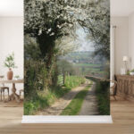 Wall murals White flower on a branch