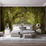 Wall murals Dirt road with trees and mossy branches