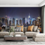 Wall murals City skyline at night