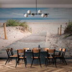 Wall murals Pathway leads to tranquil beach escape.