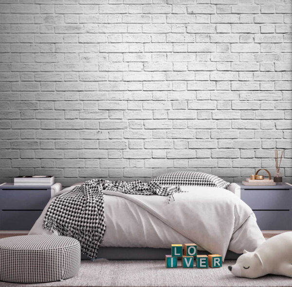 White brick wall pattern texture Wall murals White brick wall pattern texture