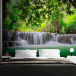Wall murals Waterfall in a forest