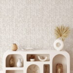 Wall murals White and brown pattern