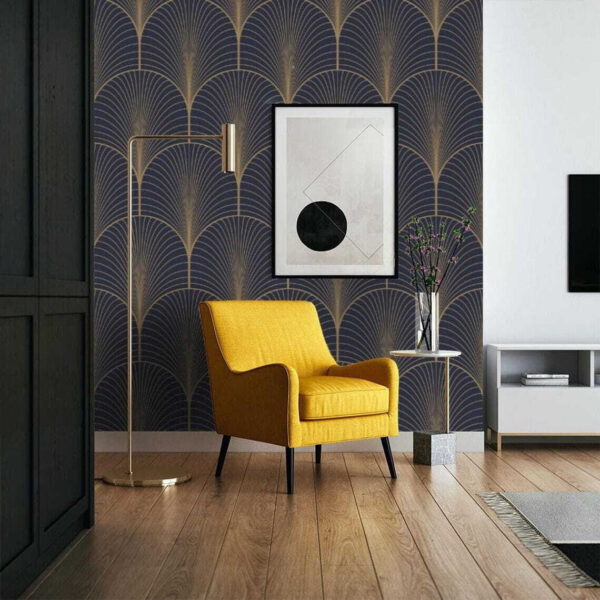 Elegant art deco fan pattern Wall murals Elegant art deco fan pattern