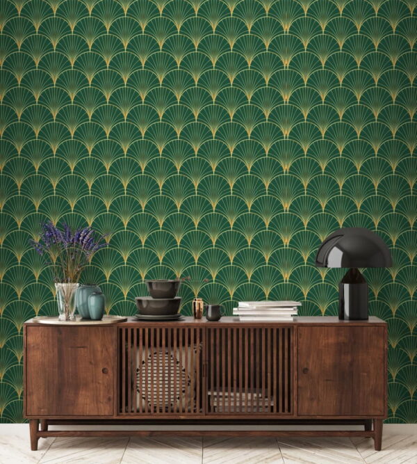 Wall murals Green and yellow pattern Wall murals Green and yellow pattern