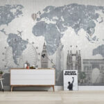 Wall murals Famous landmarks around the world.