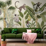 Wall murals Sloth from a tree